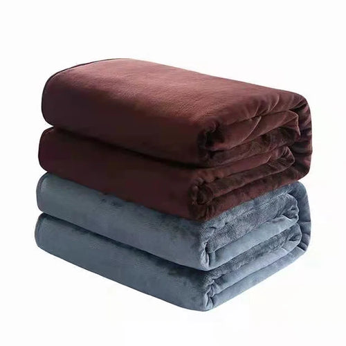 plaid flanelle polaire doux chaud chambre salon uni