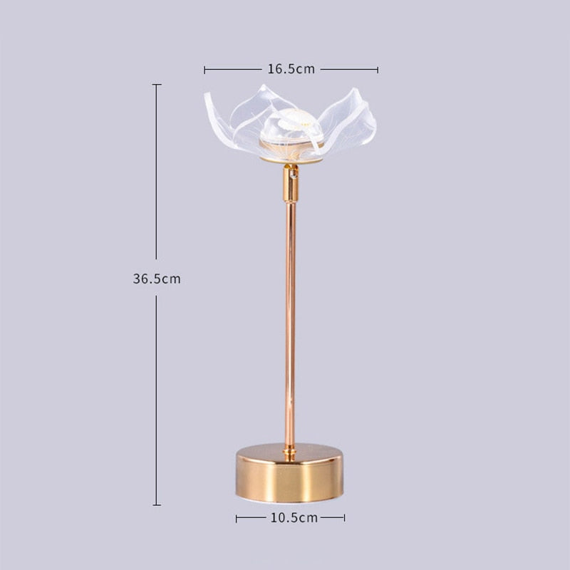Lampe à poser style vintage LED en métal doré Anila - vue 8 sur 11