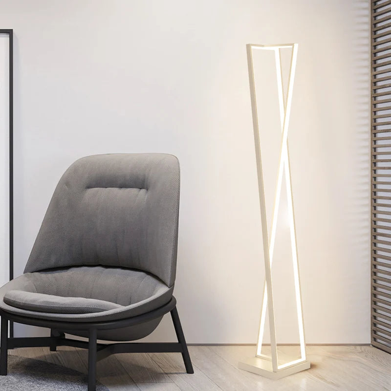 lampadaire design moderne style nordique simple sur pied - vue 4 sur 7