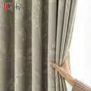 Rideau occultant motif feuilles pour salon et chambre
