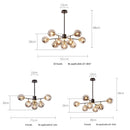 lustre en verre nordique suspension moderne pour décoration intérieure