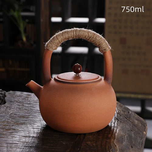 Théière céramique brut style kung fu artisanale résistante
