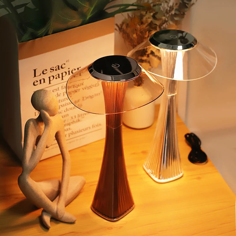 lampe champignon led déco intérieur bar restaurant chambre usb veilleuse - vue 4 sur 8