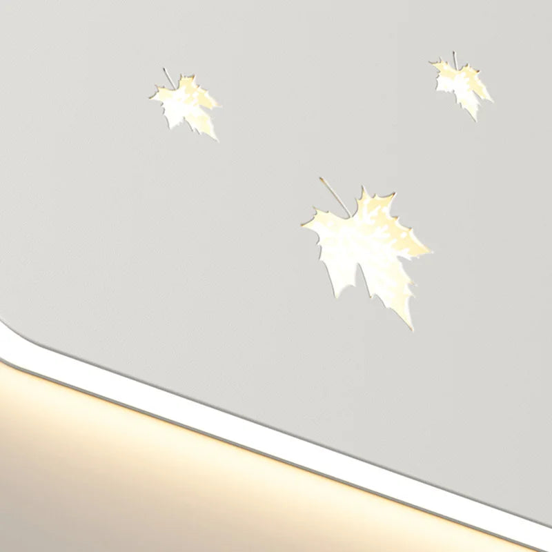 applique murale métallique à intensité variable avec feuilles d'érable - vue 6 sur 8