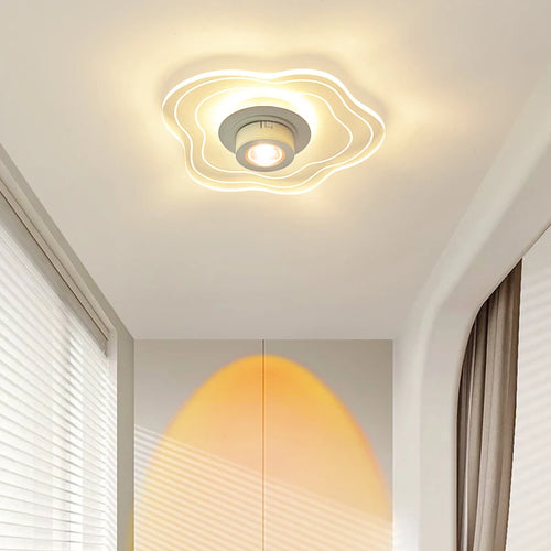 Couloir allée lumière simple moderne entrée lumières vestiaire créatif fleurs nordique encastré LED plafonniers avec projecteurs