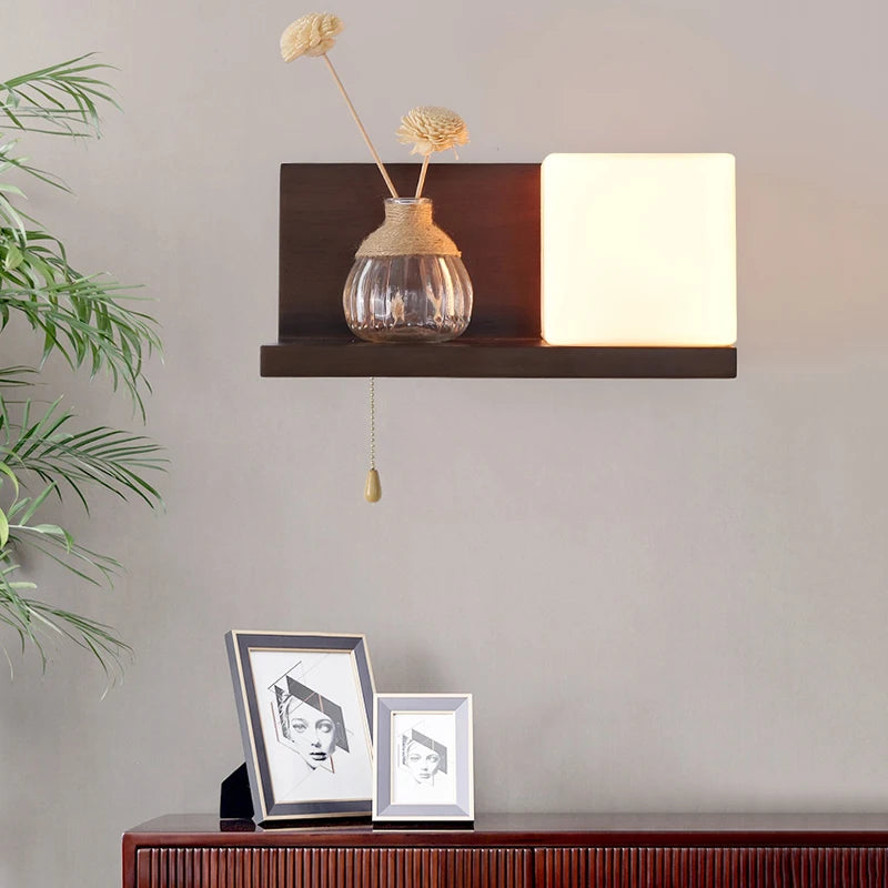 Applique murale en bois de couleur noyer - vue 5 sur 12