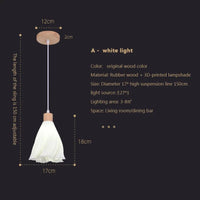 Suspension LED en verre au design nordique créatif