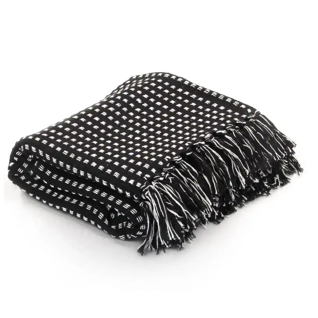 Plaid coton chevrons doux confortable pour salon chambre - vue 10 sur 17