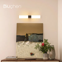 applique murale led moderne en acier inoxydable design nordique