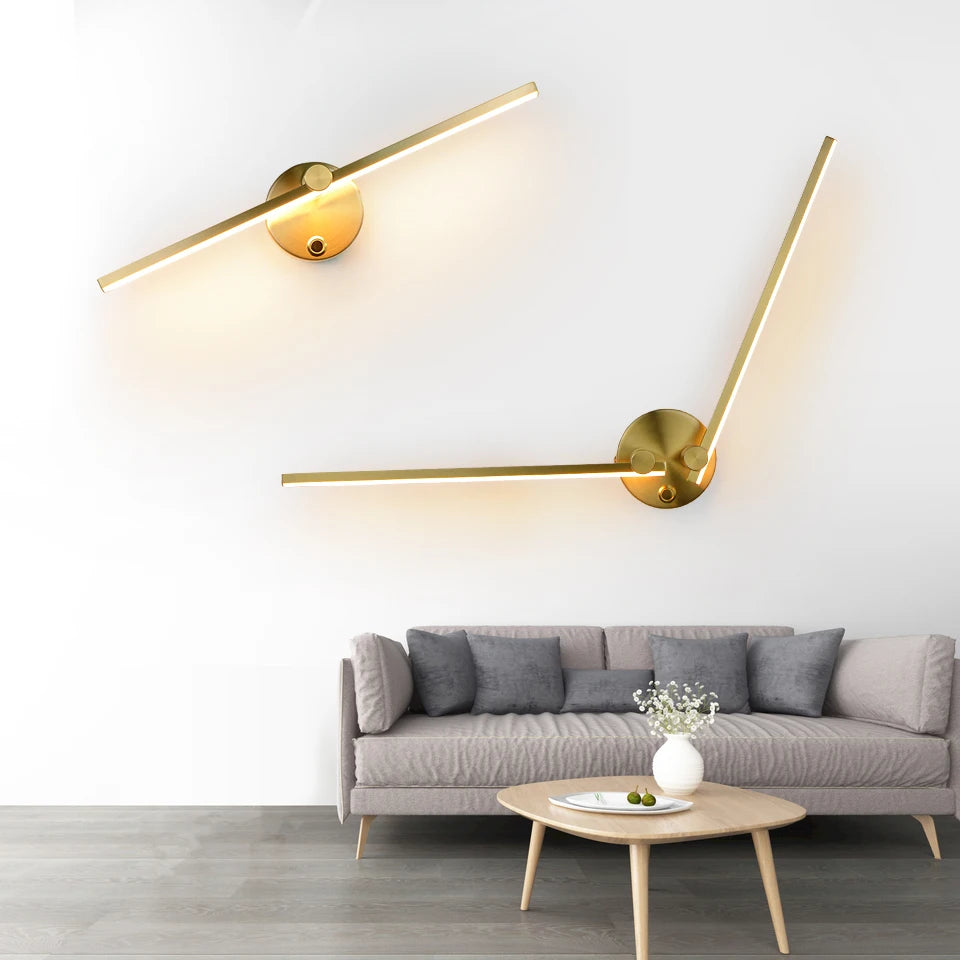 applique murale led minimaliste rotative librement réglable - vue 3 sur 22