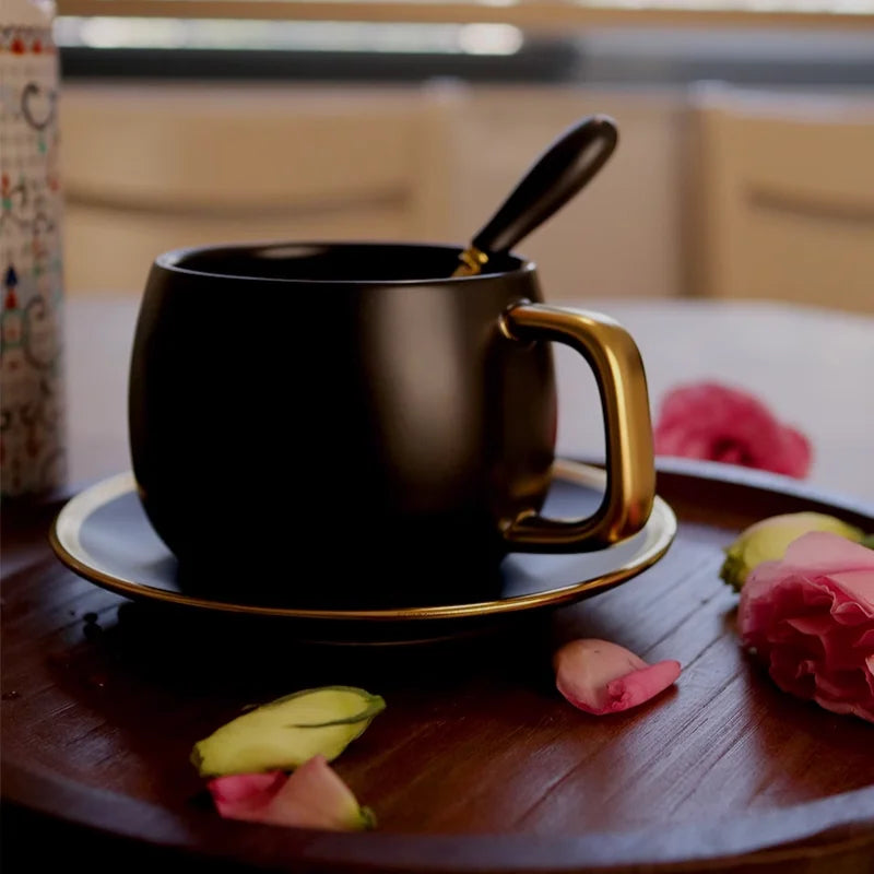 Tasse cafe ceramique style americain effet givre elegant