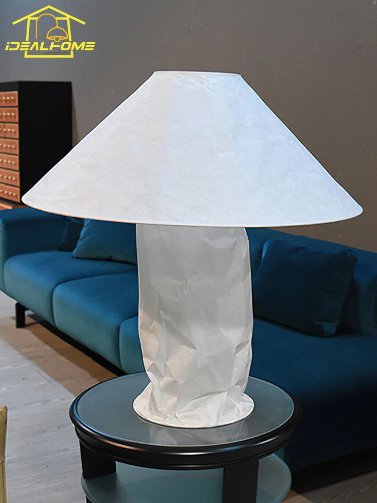lampadaire japonais wabi-sabi en papier minimaliste moderne design élégant - vue 5 sur 8