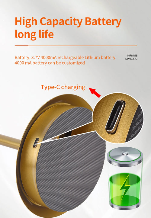Lampe table LED USB plissée éclairage
