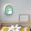 applique murale créative shiba inu dinosaure pour enfants