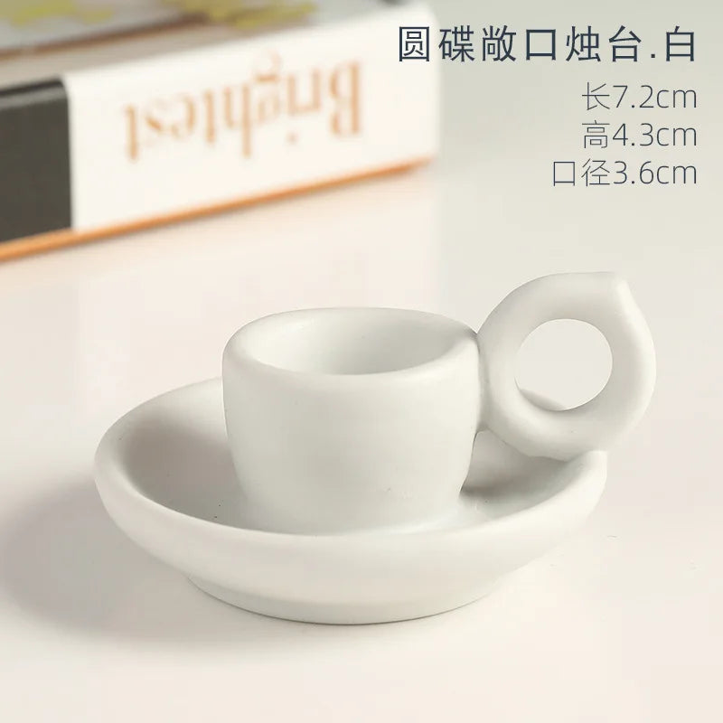 bougeoir en céramique nordique pour décoration intérieure élégante - vue 12 sur 18