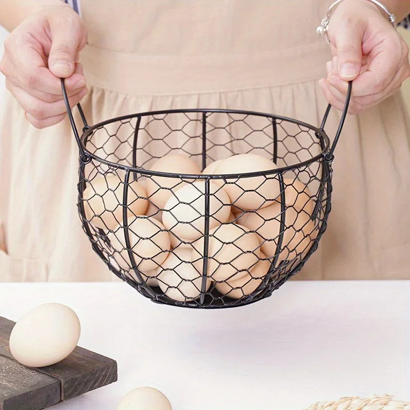 panier à œufs en métal pour rangement de cuisine - vue 6 sur 6