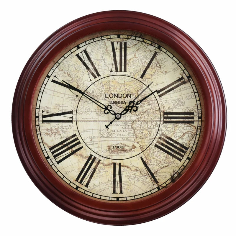 horloge murale silencieuse personnalisable en bois moderne rétro - vue 25 sur 25