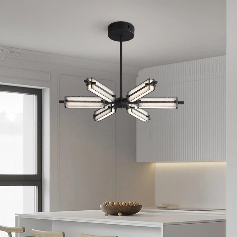 Lustre principal de salon tout en cuivre - vue 4 sur 7