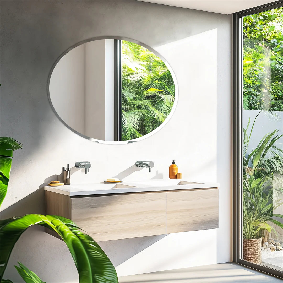 miroir décoratif ovale sans cadre pour intérieur élégant - vue 6 sur 8