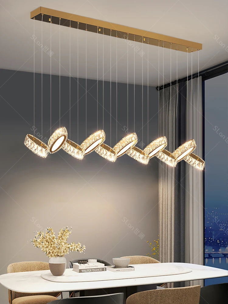 Suspension en cristal design nordique luxueux nouvelle collection