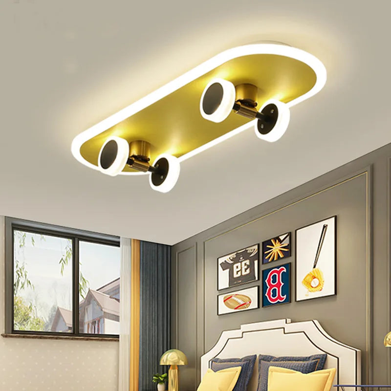 plafonnier skateboard à intensité variable pour chambre enfant - vue 2 sur 19