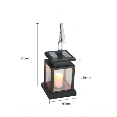 Lampe solaire bougie lanterne jardin étanche noël