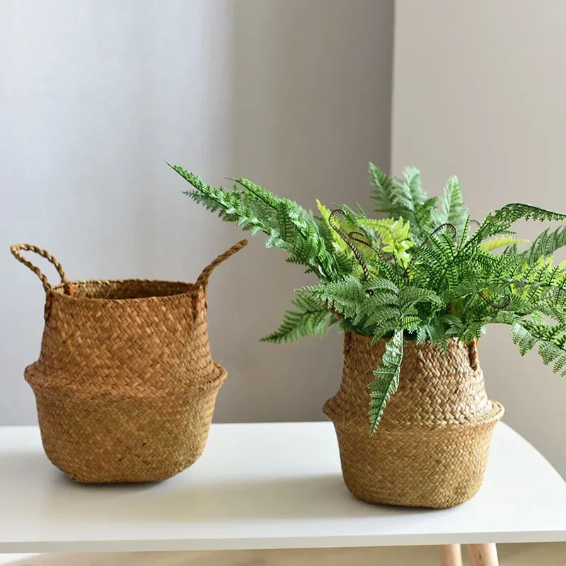 panier en osier pour rangement et décoration jardin - vue 4 sur 12
