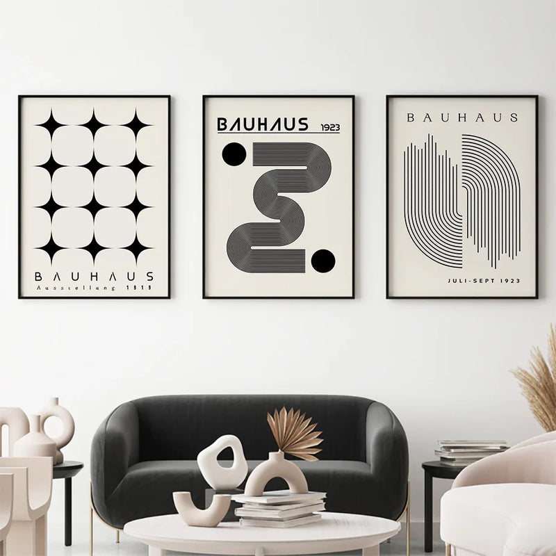 boho abstrait bauhaus géométrie nordique affiches art décor mural