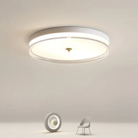plafonnier led rond moderne avec télécommande design minimaliste