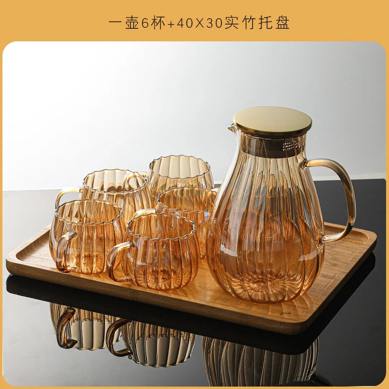 Pichet theiere verre borosilicate resistant chaleur moderne