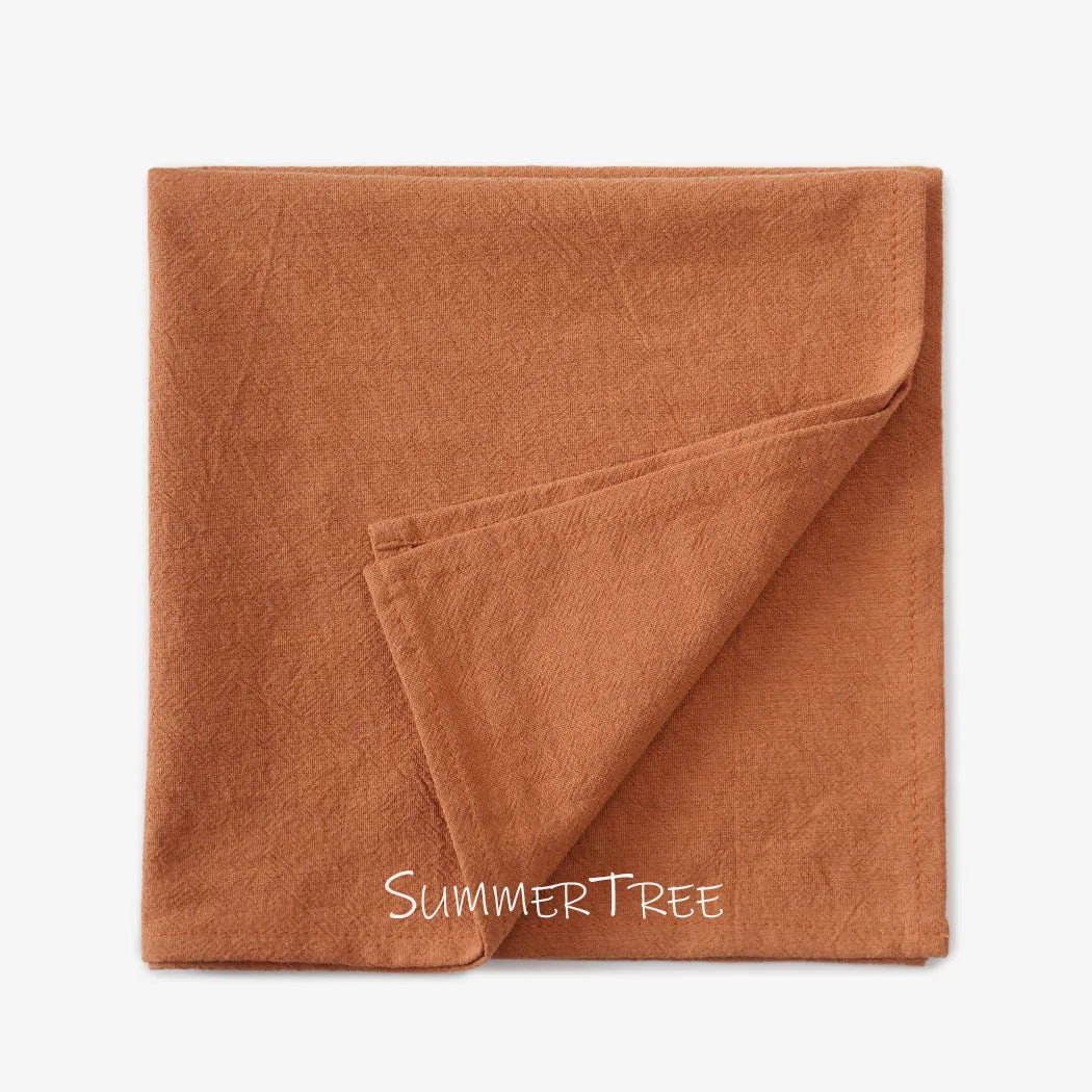 Serviette de table coton lavé style méditerranéen lot