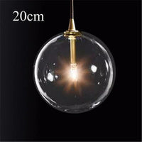suspension en verre transparent pour un éclairage moderne décoratif