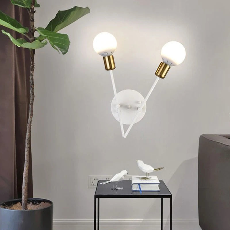 Plafonnier nordique branches multi tête design moderne - vue 6 sur 12