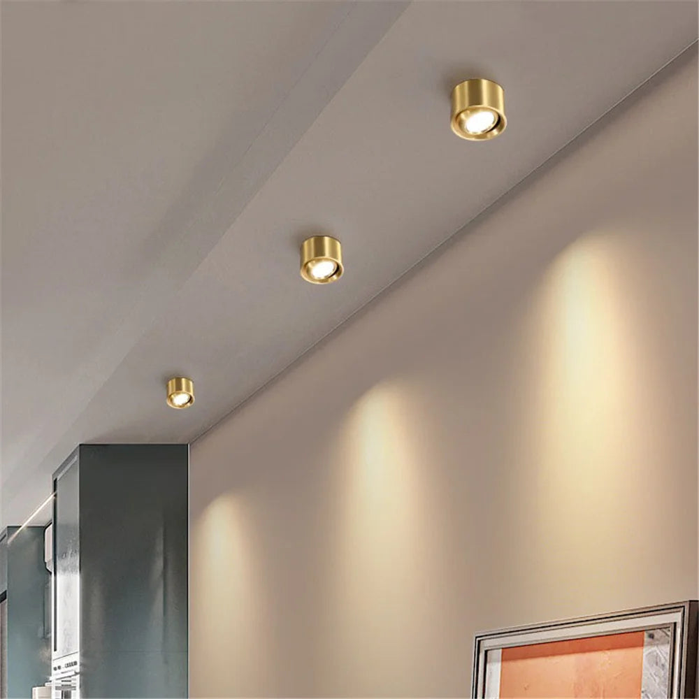 plafonnier en cuivre angle réglable pour décoration intérieure - vue 7 sur 10
