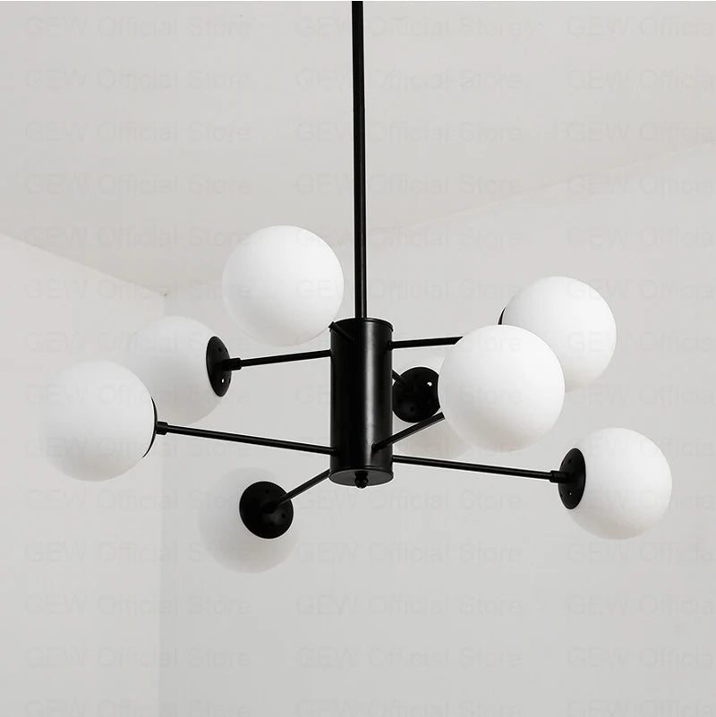 lustre moderne magic bean en verre pour décoration maison