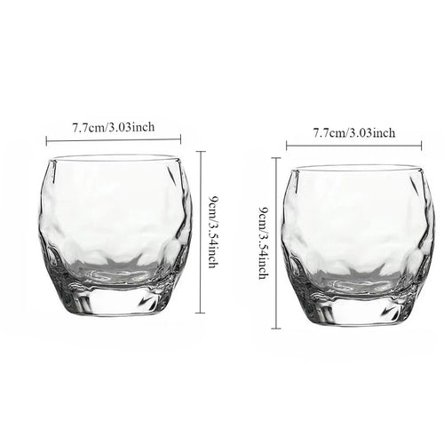 Verres whisky relief style luxe pour spiritueux set