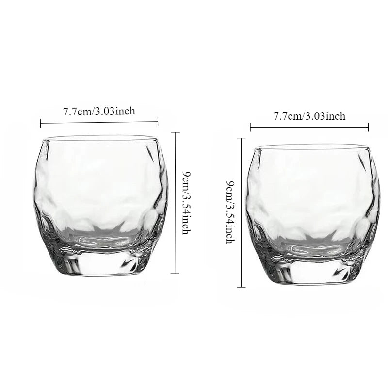 Verres whisky relief style luxe pour spiritueux set