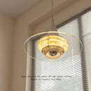 lustre bauhaus en verre clair suspendu pour restaurant