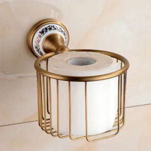 ensembles daccessoires en laiton massif pour salle de bain rétro - vue 6 sur 20