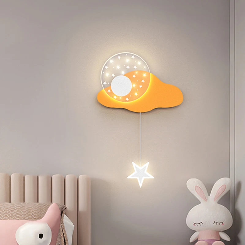 applique murale nuage et lune pour chambre d'enfant - vue 5 sur 22