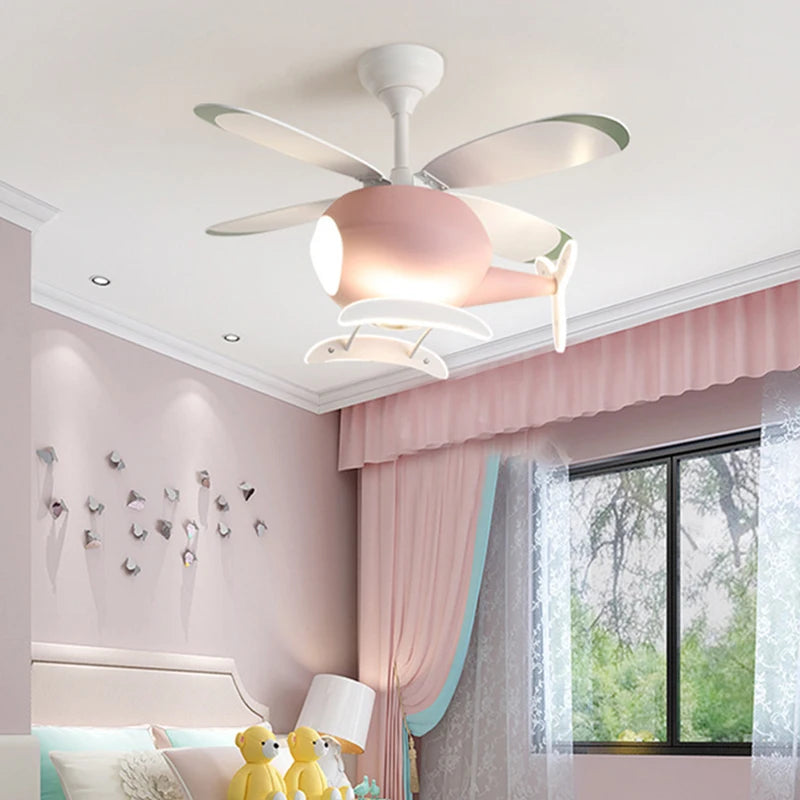 suspension hélicoptère ventilateur led pour enfants télécommande directe - vue 4 sur 8