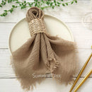 Serviette de table gaze coton lot 12 rustique