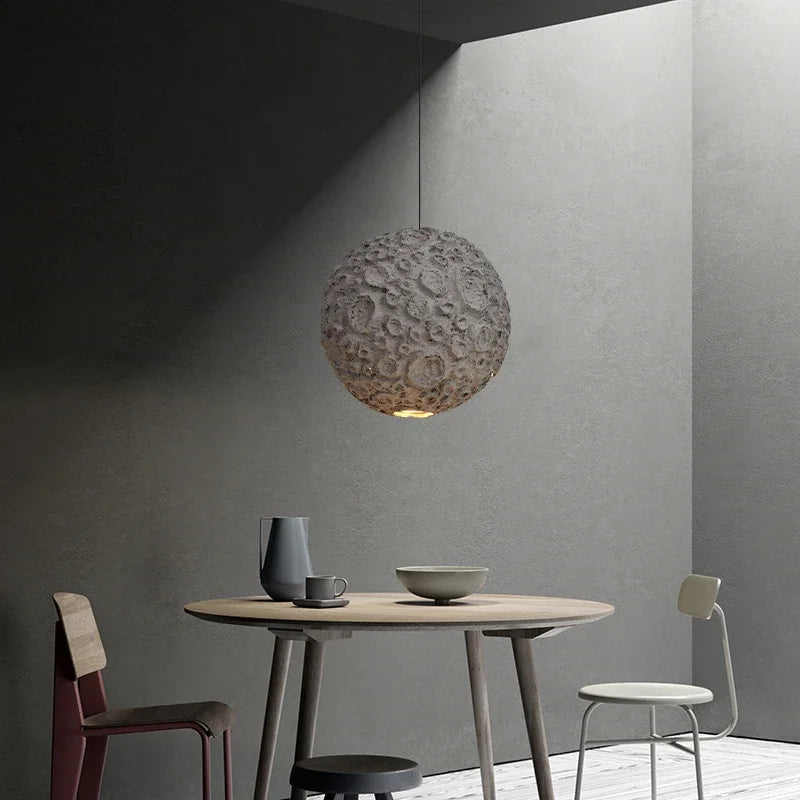 Suspension style Designer japonais Wabi Sabi Style salon salle à manger café magasin planète gris Loft décor lumière - vue 6 sur 7