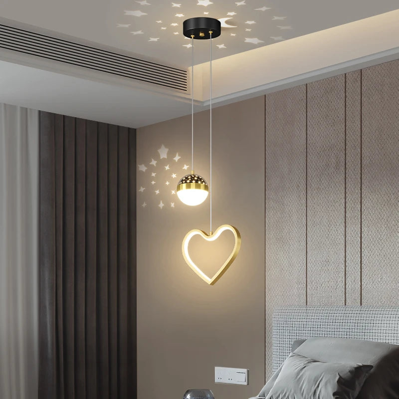 lustre moderne minimaliste de luxe projection ciel étoilé - vue 4 sur 8
