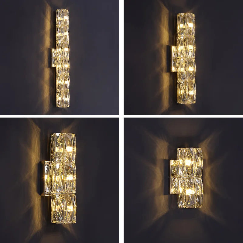applique murale led en cristal k9 éclairage de luxe moderne - vue 3 sur 21