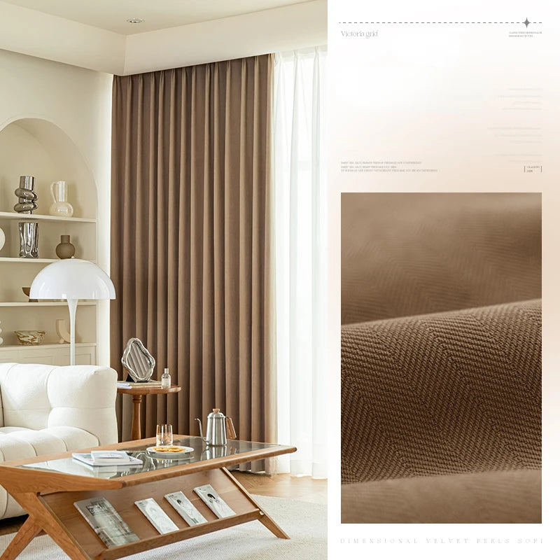 Rideau occultant moderne plissé pour salon chambre fenêtre - vue 8 sur 19