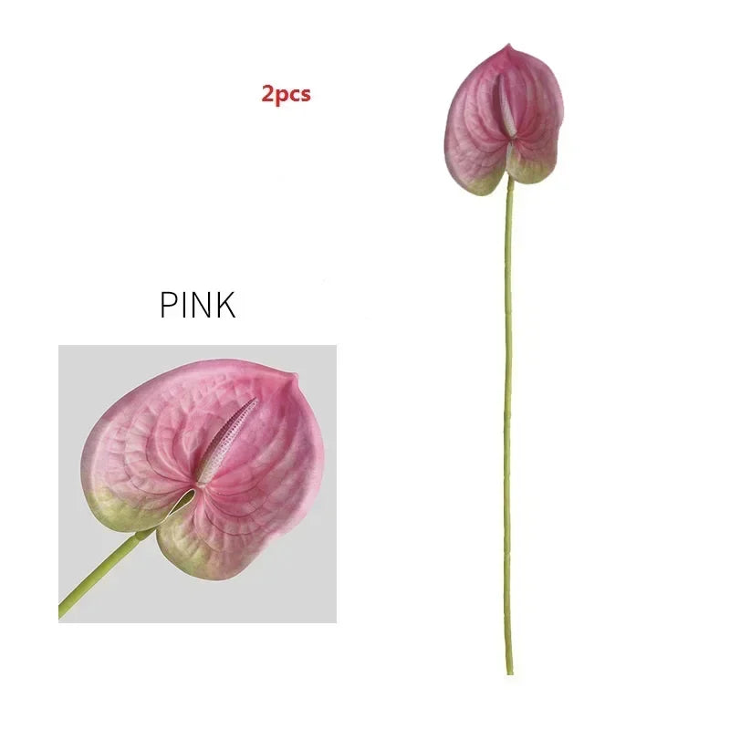 feuilles d'anthurium artificielles pour décoration florale et jardin
