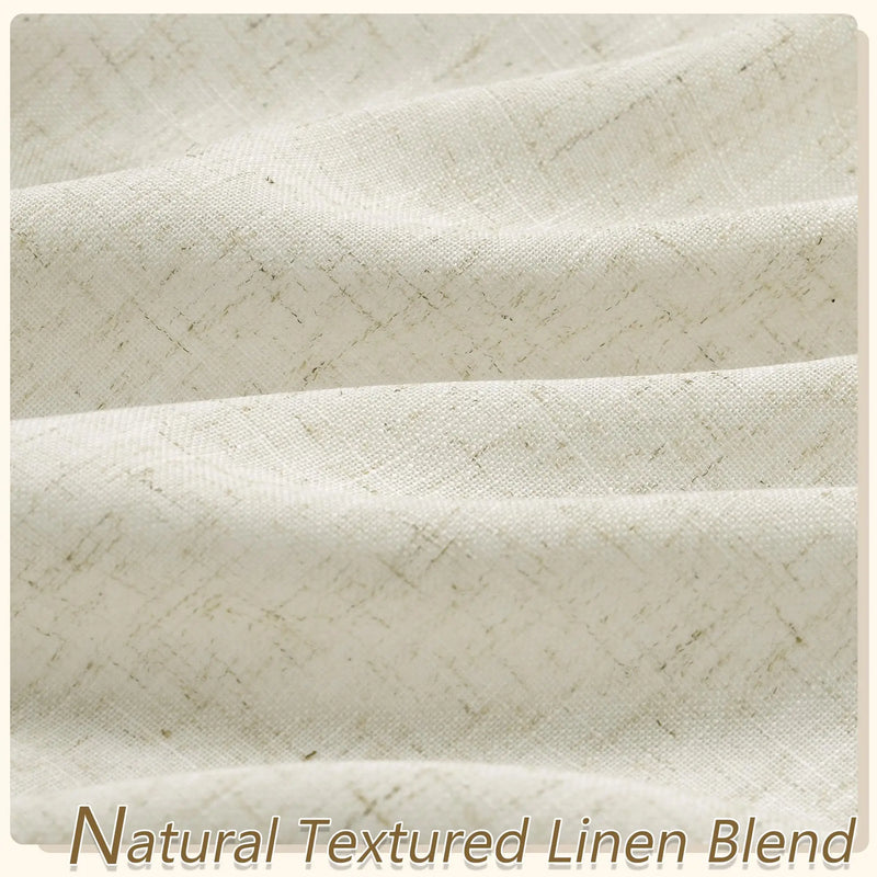 Voilage faux lin sur mesure extra long salon