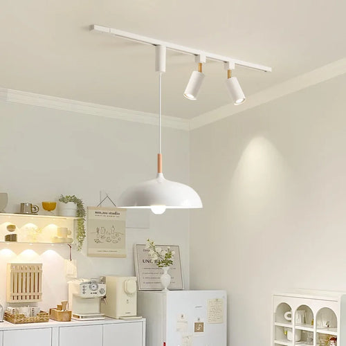 suspension led en bois pour table à manger nordique