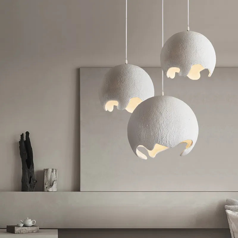 Restaurant salle à manger île LED lustre moderne café bar étude chambre lumière Wabi Sabi personnalité intérieur décor à la maison lampe suspendue - vue 2 sur 12